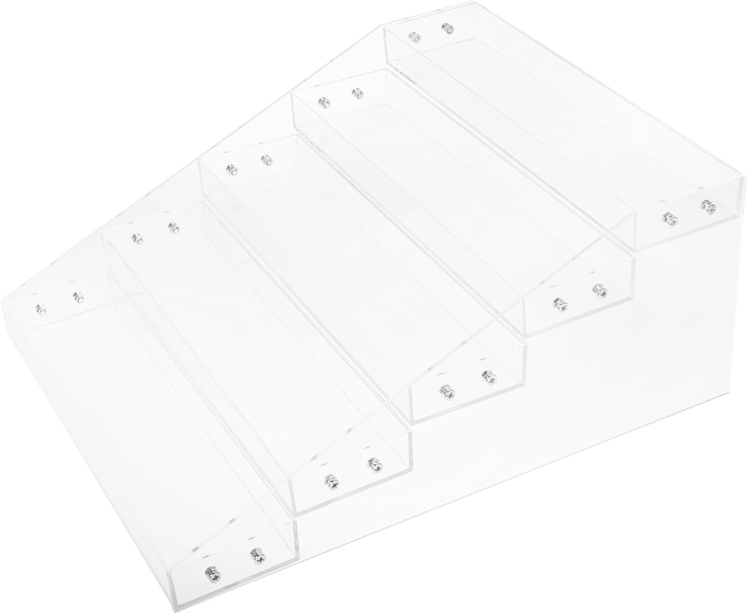 5Tier Clear Acrylic Beverage Display Rack Organizer for Drinks Space Efficient and Versatile Stand for Supermarkets Convenience Stores and Home Kitchens Easy Assembly