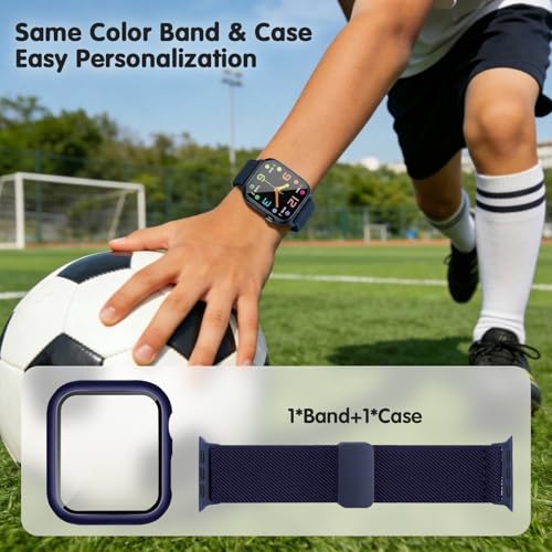 Elastic Band and Case for Kids Apple Watch Band SE3/SE2/SE & Series 9-1 by NewJourney - Used condition - Image 4