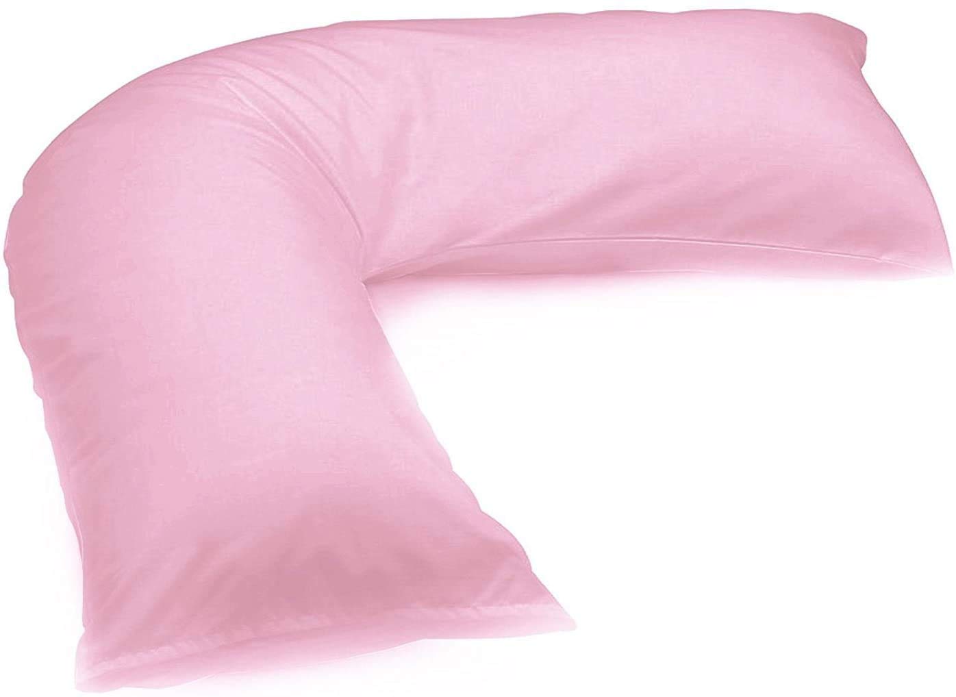 Ridds Kochanie Orthopedic, Nursing, Maternity V Shaped Bolster Pillow Case Cover only (Pink, 2)