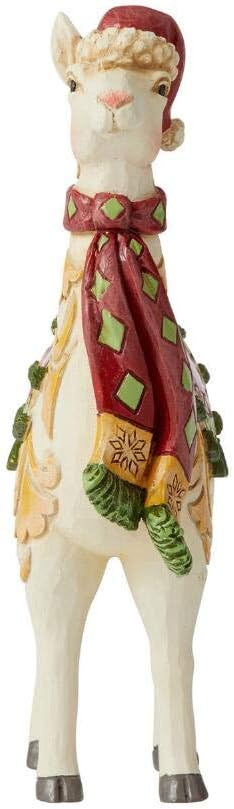 Enesco Jim Shore Heartwood Creek FA-La-Llama with Scarf Pint-Sized Figurine, 5.63 Inch, Multicolor
