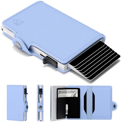 Conceal Plus Small RFID Wallet for Women, Slim Compact RFID Blocking Credit Card Holder Womens Wallet, Smart Pop Up Minimalist Card Case, Holds 4-6 Standard Cards Plus Cash & ID, Compact Travel Wallet