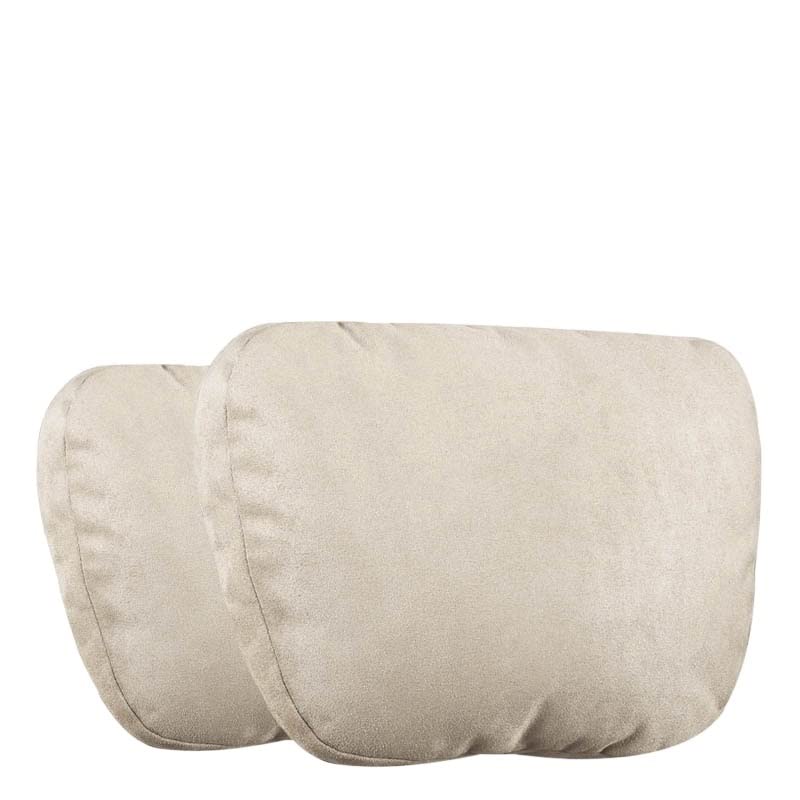 Almohada para apoyacabeza y cuello de auto 2 piezas beige miniatura 1