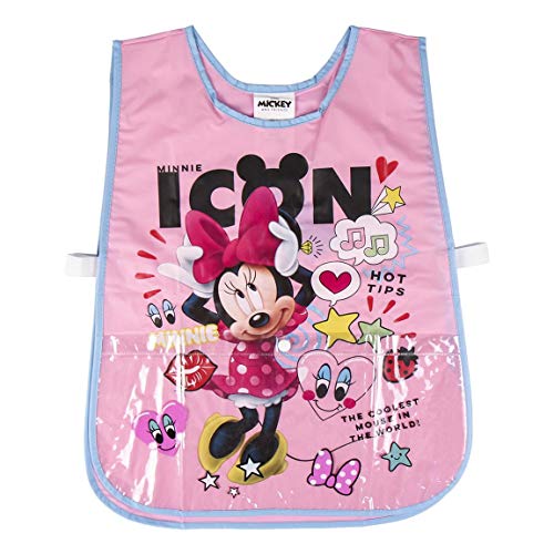 CERDÁ LIFE'S LITTLE MOMENTS 2200006540 Tablier imperméable Minnie-Licence Officielle Disney, Rosa, Une Taille Mixte Enfant