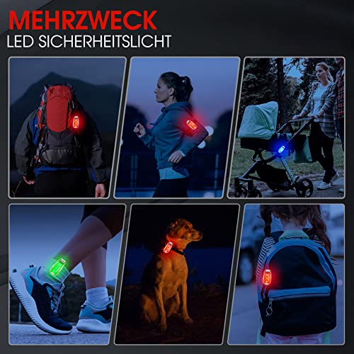 Anrrew Blinklicht Schulranzen Licht LED Sicherheitslicht 2er Set,Clip Reflektor Rucksack licht Lauflicht Kinderwagen Licht.Ideal für Jogger,Schultasche für Kinder, Kinderwagen、leuchtanhänger Hund