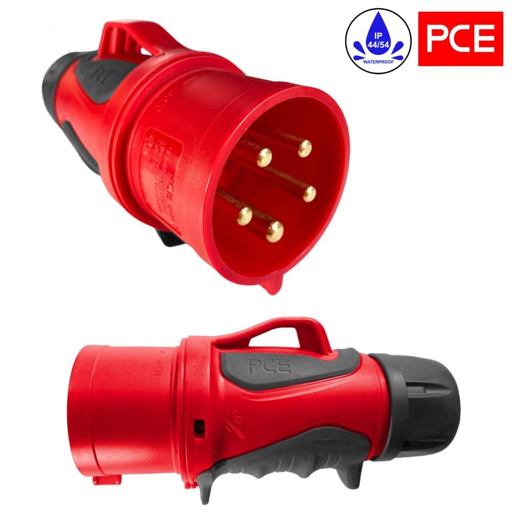 CEE H07BQ-F 5g4 32A - Prolunga elettrica in poliuretano, colore arancione (H07BQ-F 5g4 Grip, 5 metri)