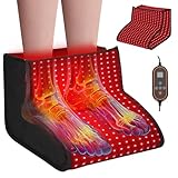 Pevxou Red Light Therapy for Feet Neuropathy – 320 Dual-Wavelength LEDs, Infrared Therapy for Foot & Ankle, Adjustable Timer, Relief for Plantar Fasciitis Pain