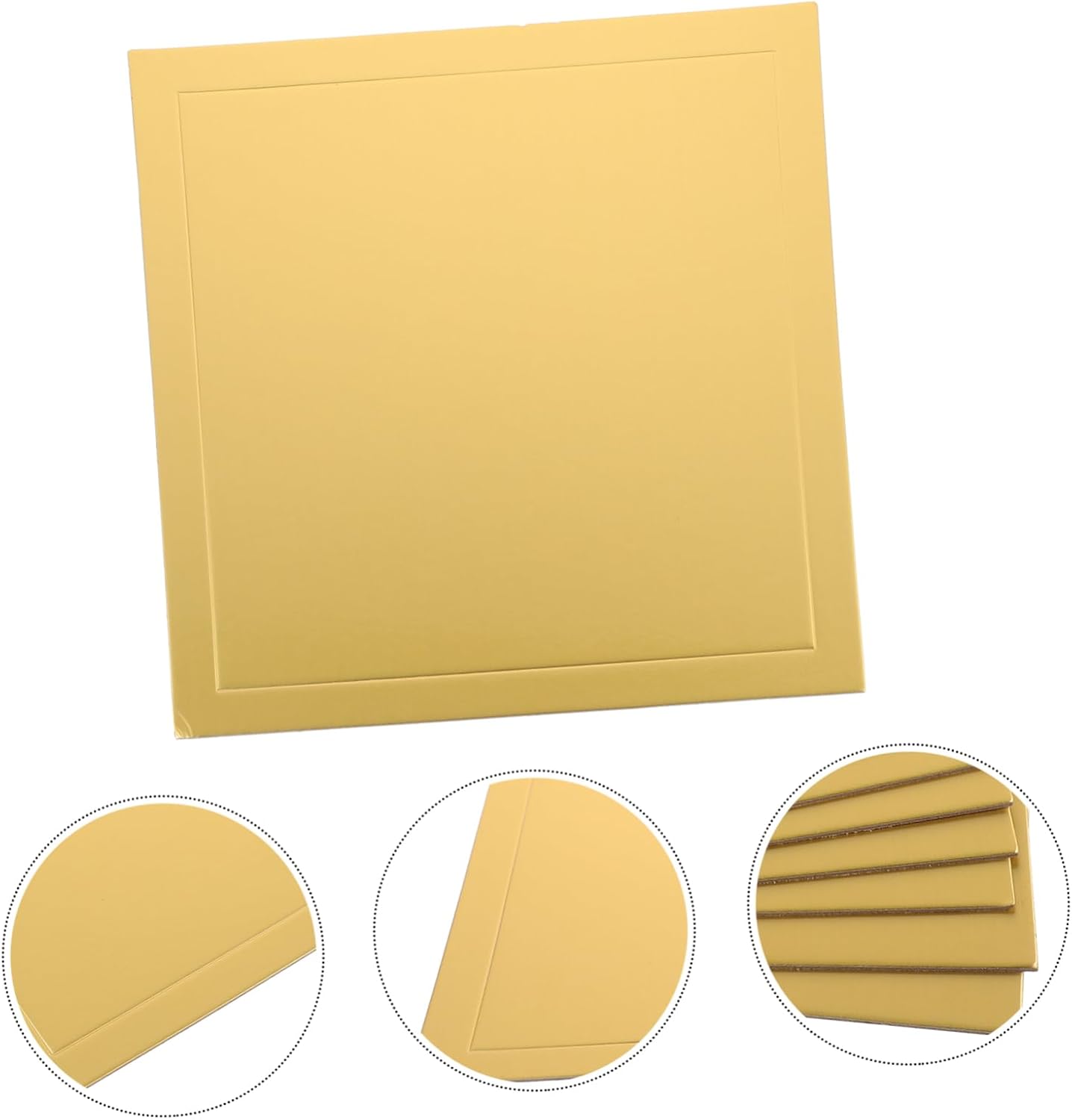 Unomor 5pcs Thick Cake Boards Square Cake Board Display Bases Paper Mousse Bases