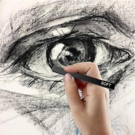 Juego 10 Lápices Cuadrados Carbón Comprimido Para Dibujo, Bocetos, Sombreado ¡Ideal Artistas Y Principiantes!