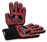 Primal Grilling Gloves, Ultra Heat Resistant Grill & Oven Mitts, Virtually Fireproof Cooking Gloves