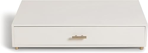 Miniatura 3 de U Brands Juliet - Soporte para monitor, suministros de organización de oficina, blanco y dorado, 1 unidad