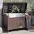YITAHOME 200 Gallon Large Wicker Deck Box w/Storage Net, Rattan XL Outdoor Storage Box Patio Cushion Storage, Waterproof Storage Box for Patio Furniture, Garden Tools, Pool Sports Equipment (Brown)