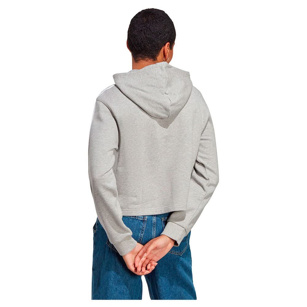 adidas 3-Stripes French Terry Cropped Hoodie Sudadera con Capucha Mujer