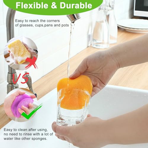 MISSJOJIAY Silicone Dish Scrubber 12-Pack — view 4