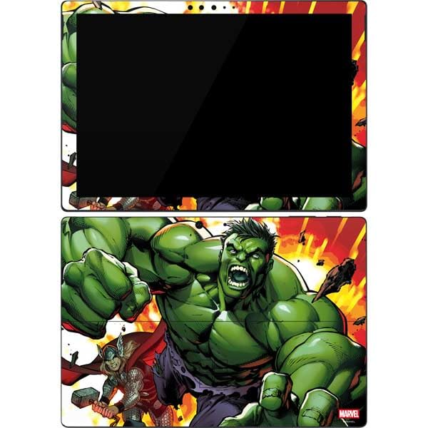 Skinit Decal Tablet Skin Compatible with Surface Pro 7 - Officially Licensed Marvel Avengers Assemble Hulk Design