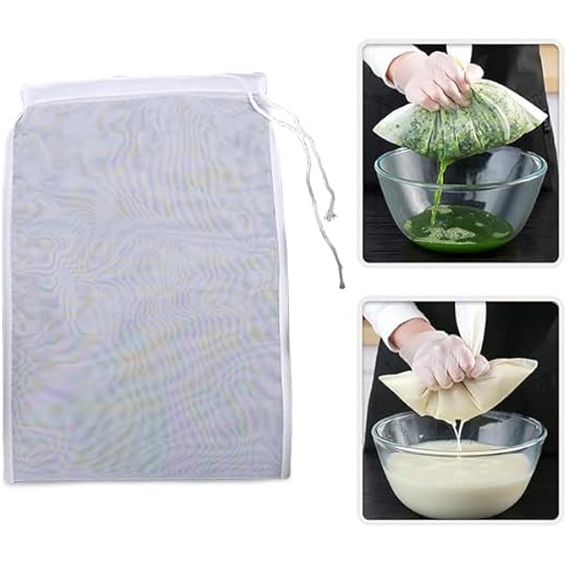 CELLEBII? Coffee and Tea Filter, fine Nylon net, Food Strainer and Cheese Maker, nut Milk Bag, Reusable, Commercial Food Quality.(Pack of 3)