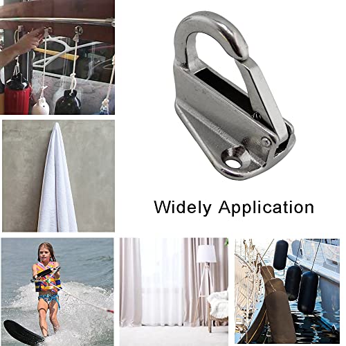 Ayunwei 316 Stainless Steel Fender Hooks Spring Snap Hooks Boat Hardware Clothes Fender Hanger Hooks Of 5 Pcs #TOP5