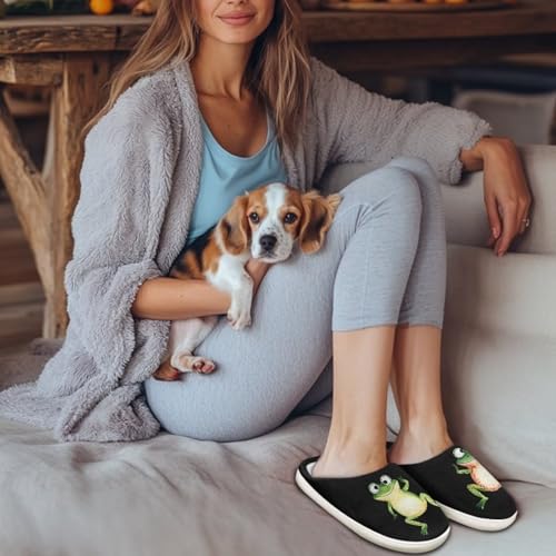 chaqlin Fuzzy House Slipper Womens Memory Foam Flat Heels Slippers for Causal Bedroom Walking with Flat Heels Causal Outdoor Indoor Shoes4