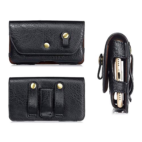Étui horizontal cuir Tecno Pop 2S 2019 avec finitions haut de gamme