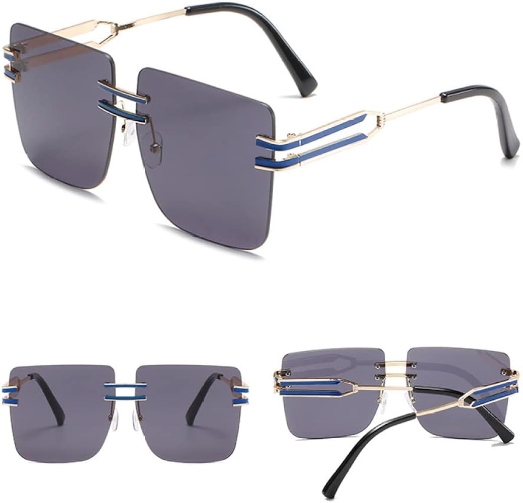 CGZWFERA-Vintage Yellow Sunglasses Women Luxury Metal Rimless