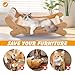 ondware Large Sisal Cat Scratcher Bed Hammock, Wooden Cat Lounge Pad with 3 Sisal Balls, Durable Scratch Board for Indoor Cats, Furniture Protector