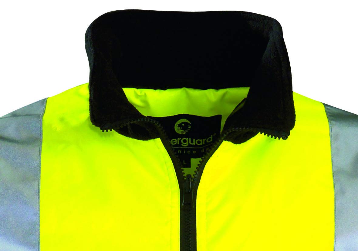 Weste Hi-Viz gelb, mit Fleecestoff-Futter, 3M Warnschutz XL