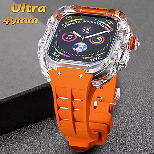 Kit de bracelet en caoutchouc pour Apple Watch Ultra 49mm transparent