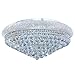 Worldwide Lighting W33011C28 Empire - Fifteen Light Round Extra Large Flush Mount, Polished Chrome Finish with Clear Crystal