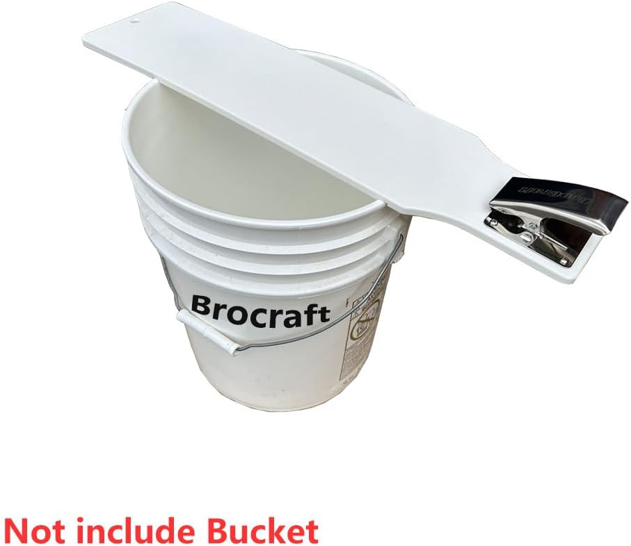 Brocraft 5 Gallon Bucket Lid Fillet Board with Stainless Steel Fish Clamp – Cutting Board & Fish Cleaning Station for 5 Gallon Bucket