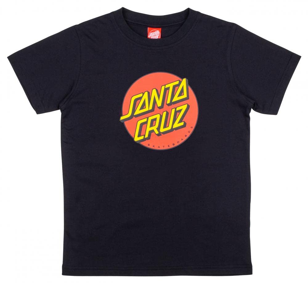 SANTA CRUZ T-SHIRT BAMBINO YOUTH CLASSIC DOT T-SHIRT BLACK 10-12
