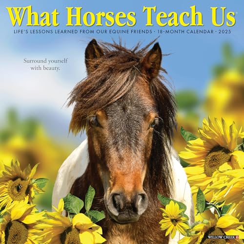 Willow Creek Press Calendario mensual de pared 2025 What Horses Teach Us (12 x 12 pulgadas)