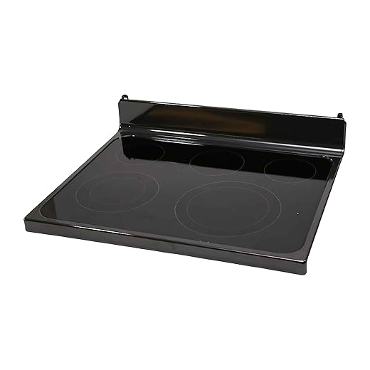 GE WB62X25972, Black Range Main Top, Glass Cooktop