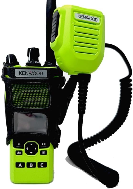 Kenwood VP8000 Duty Belt Clip Carry Holder Case, Turtleback Holder fits Kenwood VP8000 Radio Black Leather Duty Belt with Heavy Duty Rotating Belt Clip