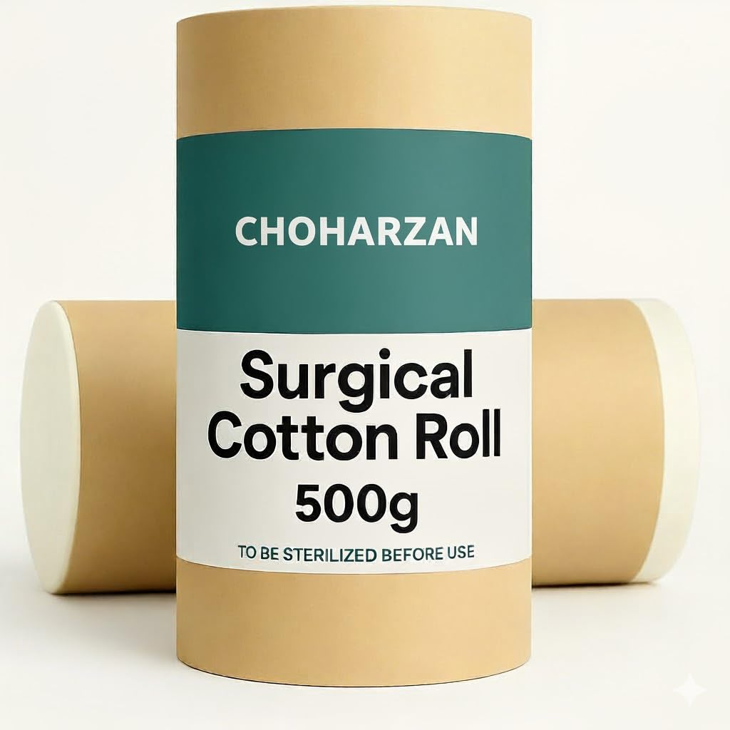 CHOHARZAN Surgical Cotton Roll | 100% Pure Absorbent Cotton Wool | Soft & Hygienic | Ideal for Medical Use, Baby Care & First Aid | Non-Sterile (500 Gram)-picture-19