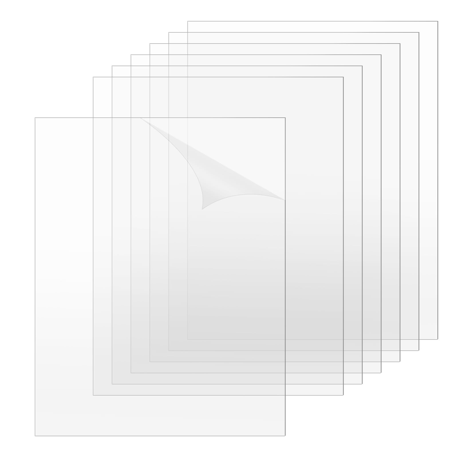 Clear Acrylic Sheets - 10 Pack, 8.5" x 11" -22