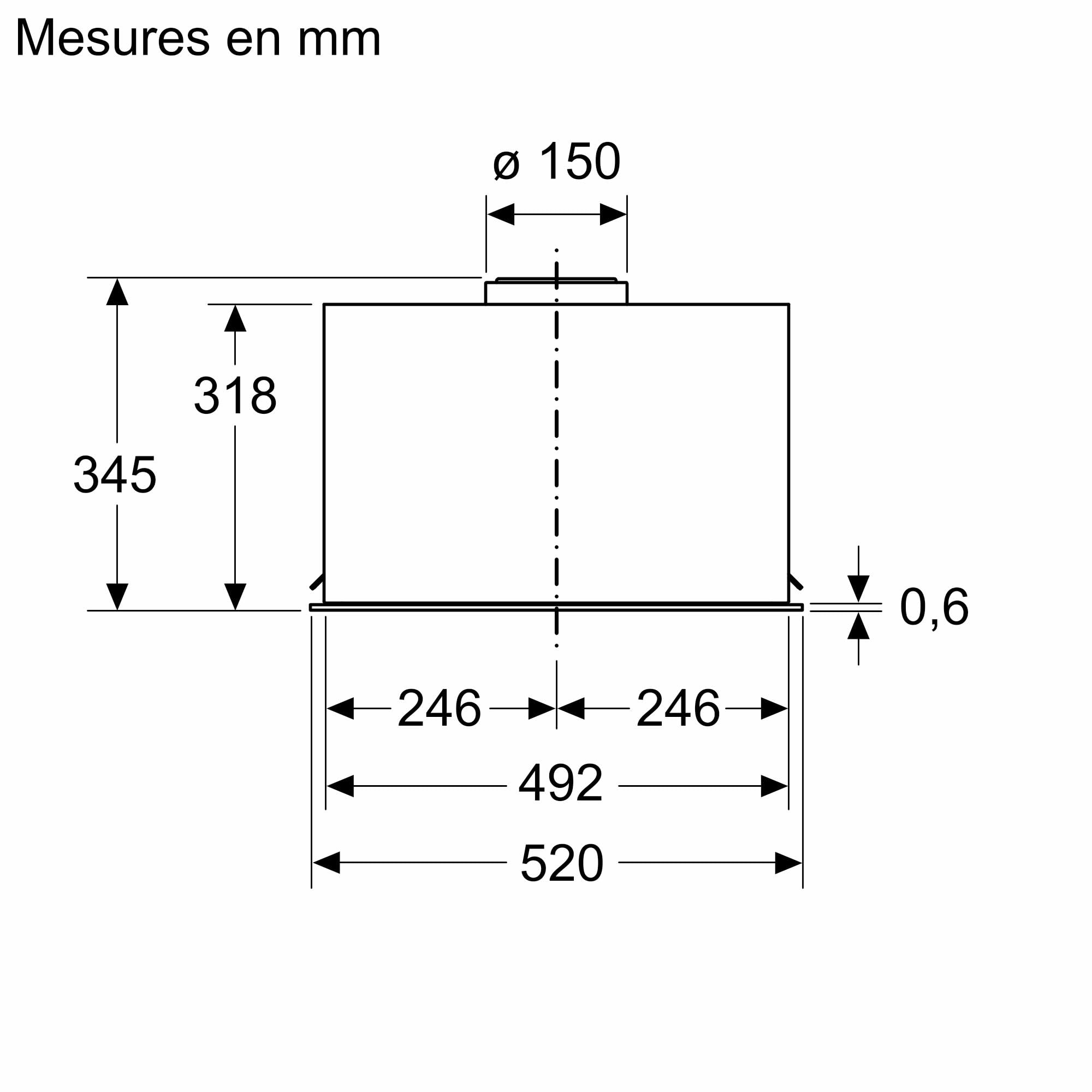 Bosch DLN56AC50, Série 6, Groupe filtrant, 52 cm, Argent métallisé