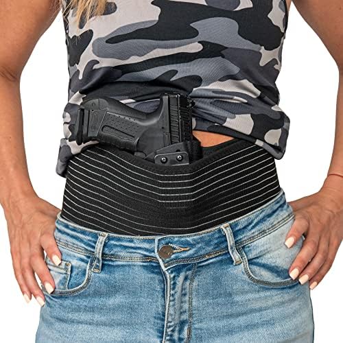 Belly Band Holster - Gun Holster for Concealed Carry - X-Large（Fits Belly Size 46 - 55" inch）