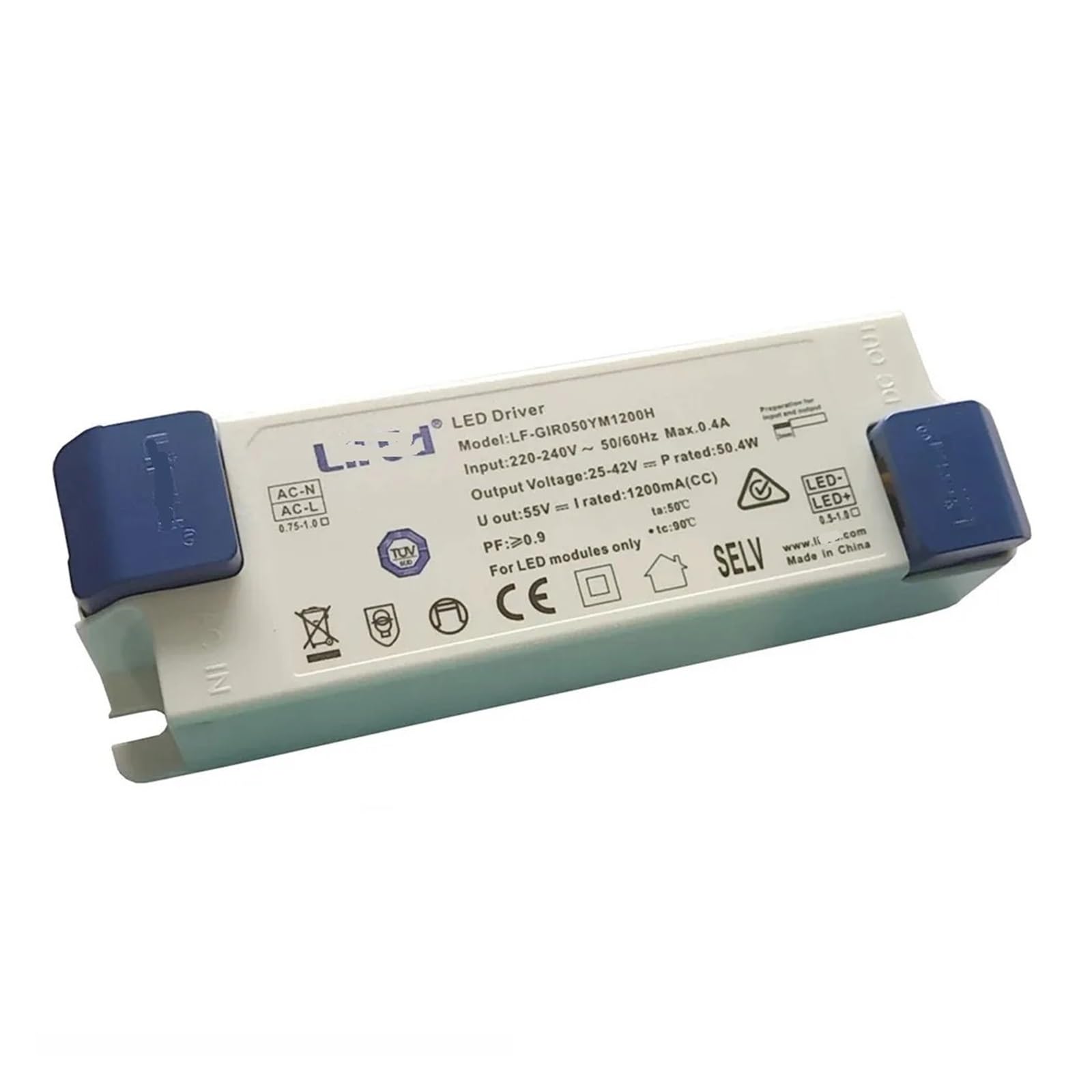 Pilote LED 50W alimentation panneau transformateur LF-GIR050YM1200H
