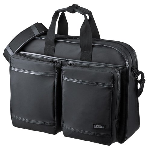 サンワサプライ アウトレット PCバッグ 15.6インチワイドまで対応 ビジネス 超撥水 軽量 ブラック BAG-LW9BK 箱にキズ、汚れのあるアウトレット品です。