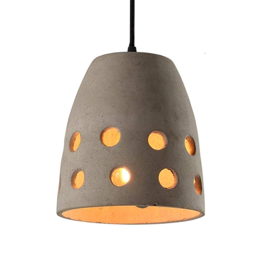 Lámpara de techo de cemento y hierro estilo industrial vintage para isla de cocina