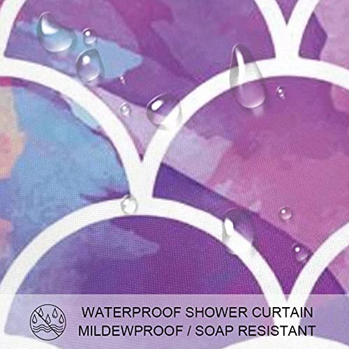 Rideau de douche sirène rose opaque pour préserver votre intimité - 4