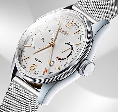 Image of DOUBLERUN 8005 3D Glass Date Display Dial Chain Belt Analog Watch - for Men