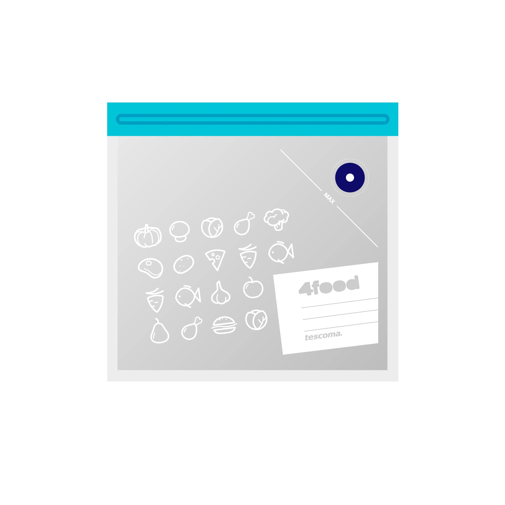 Tescoma Vacuum bags with zip lock 4FOOD 21 x 22 cm, 10 pcs