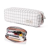 Multiuso: bolsa de lápices multifuncional, no solo una bolsa de papelería, sino también una bolsa de pincel de maquillaje, una bolsa de herramientas de bricolaje, bolsas de cosméticos.Puede usarse en varias ocasiones, como en el hogar, la biblioteca, la oficina, la escuela, el negocio de la fiesta , etc. Es un buen regalo para niños y niñas, hombres o hombres.