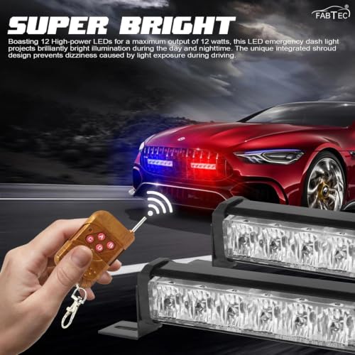 Image of FABTEC 12 LED Car Decoration Light, Red, Blue or White LED Illumination, Aluminium Body, 12V DC Powered, Decorative Styling Accessory for Vehicle Interior & Exterior