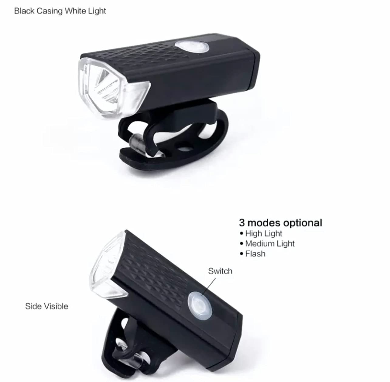 Ipx6,Bike Headlight Front&Rear Bike Light Set, Bright LEDs Lights-4 Light Modes,Durable Waterproof,Easy Clip, 5 LED Extremely Bright for far View,fits All Bicycles,Long Battery Life-Rechargeable USB