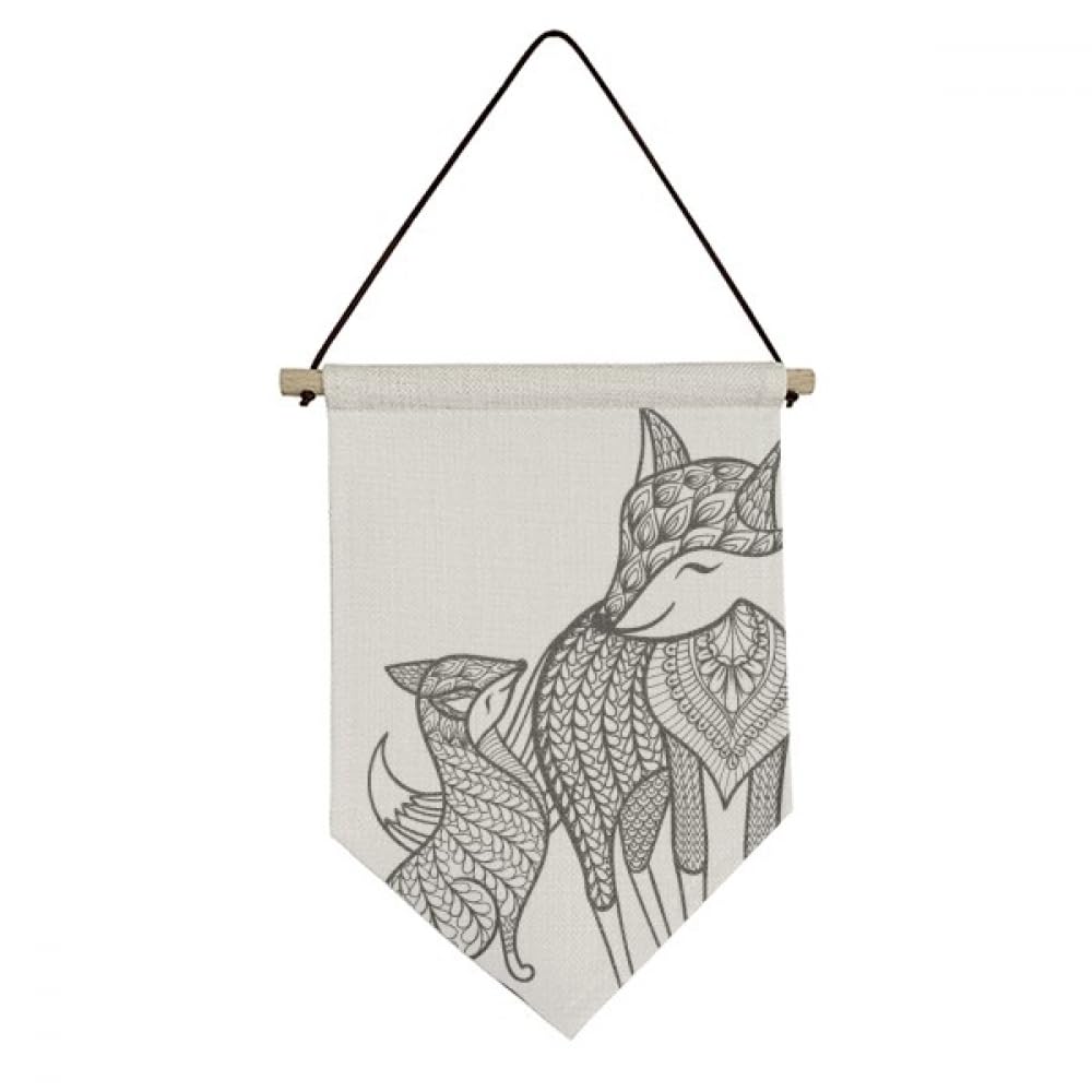 Paint Fox Friend Company Art Deco Fashion Canvas Flag Hanging Wall Art Decor Banner