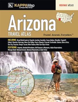 Spiral-bound Arizona State Travel Atlas Book
