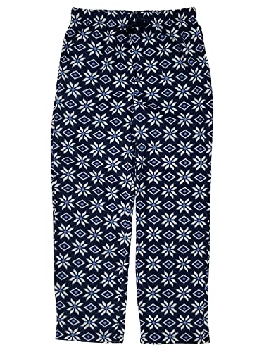 St. John's Bay Mens Navy Blue Snowflake Fleece Sleep Pants Pajama Bottoms