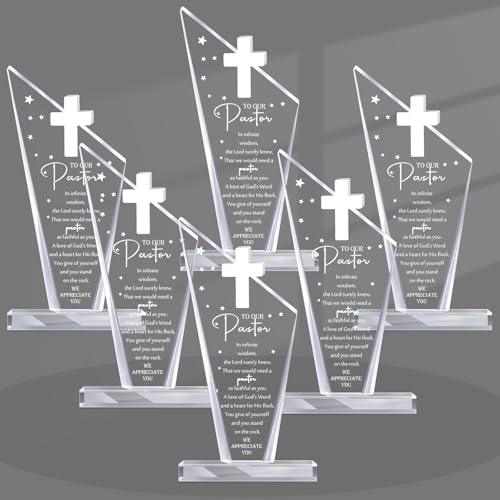 Kosiz 6 Pcs Pastor Appreciation Gifts Christian Christmas Decorations Acrylic