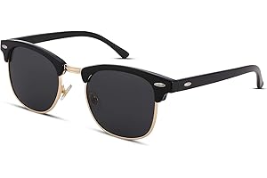 Pro Acme Semi-Rimless Polarized Club Masters Sunglasses UV 400 Protection for Women Men